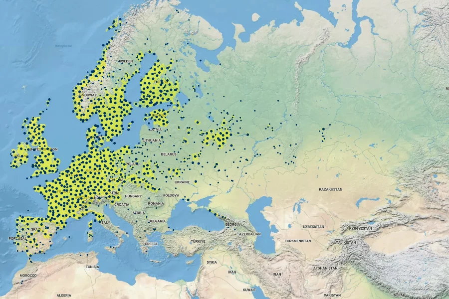 Juncus conglomeratus Native Range
