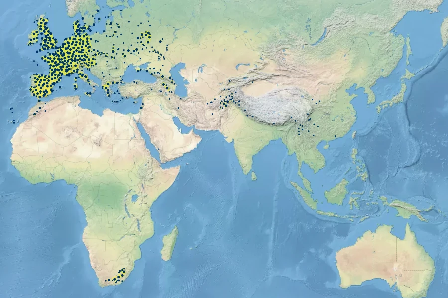 Juncus inflexus Native Range