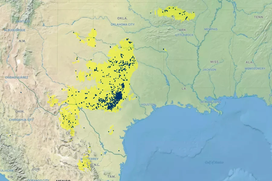 Juniperus ashei Native Range
