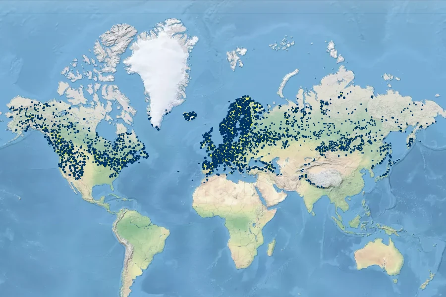 Juniperus communis Native Range