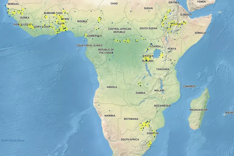 Justicia ladanoides Native Range
