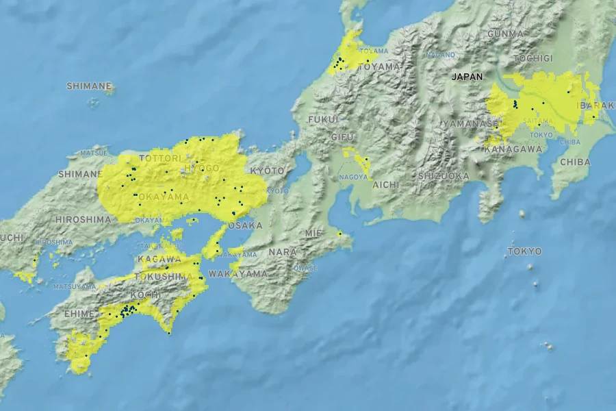 Kalimeris yomena Native Range