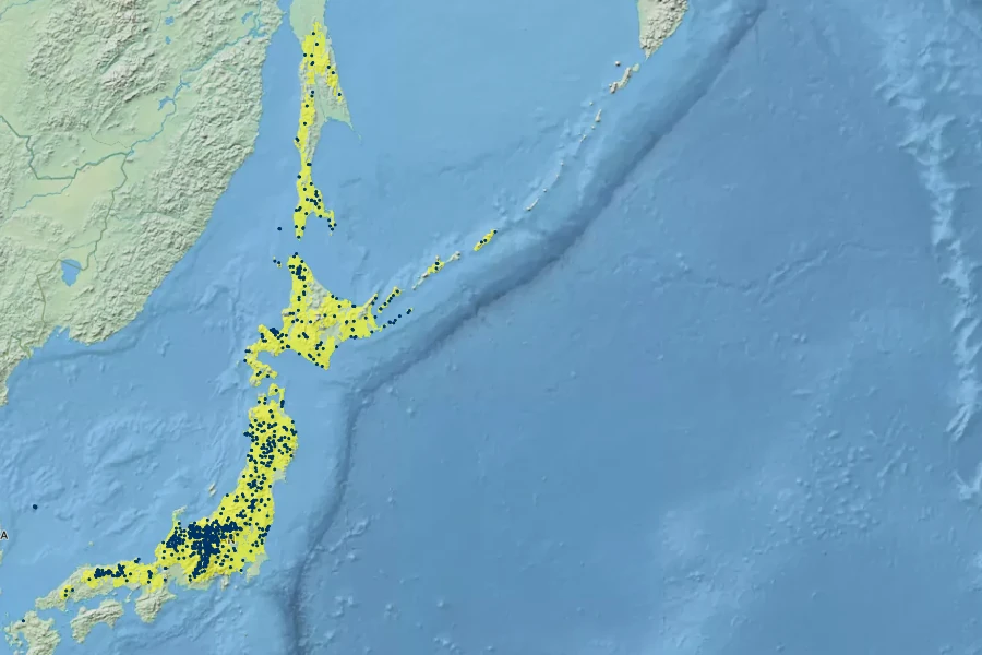 Kitamuria glehnii Native Range