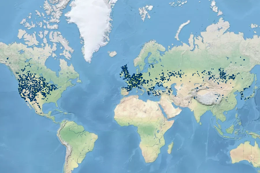 Koeleria macrantha Native Range