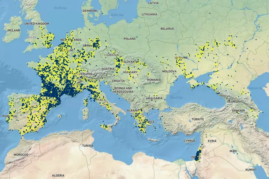 Lactuca saligna Native Range