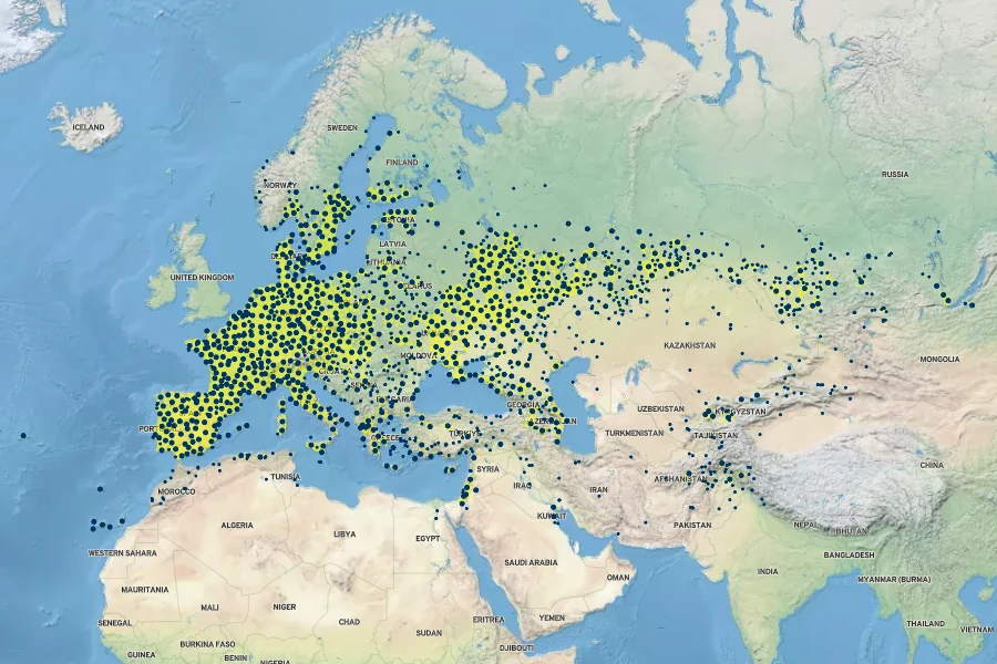 Lactuca serriola Native Range