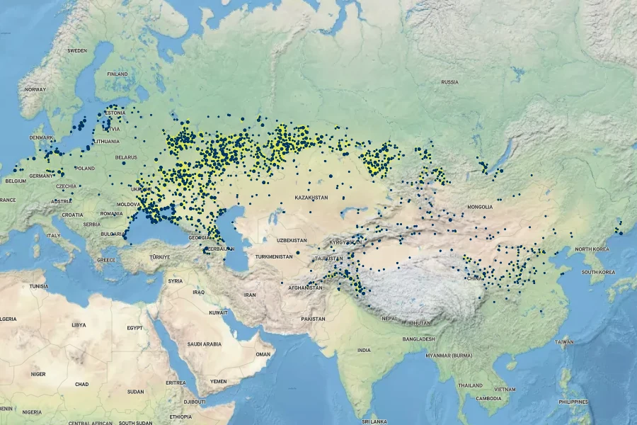 Lactuca tatarica Native Range