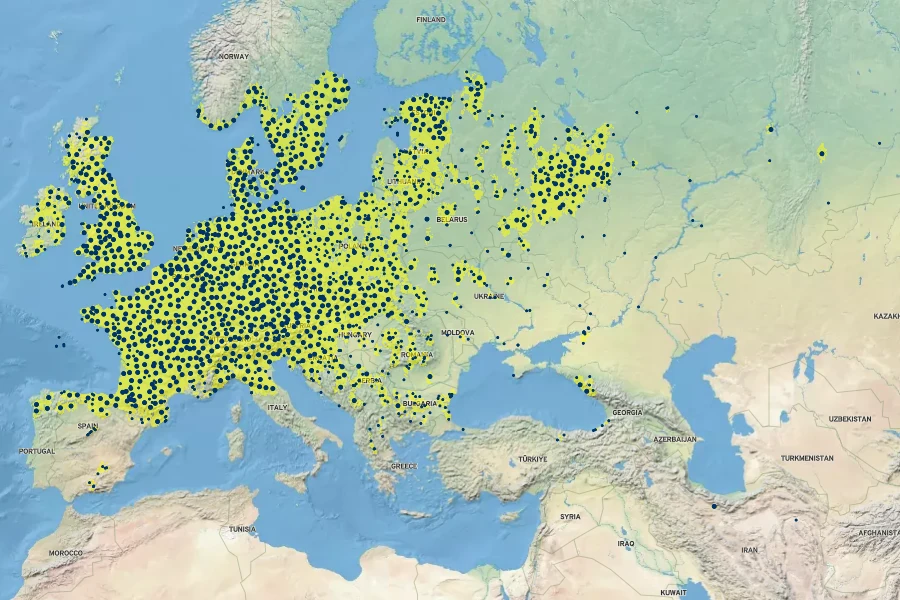 Lamium galeobdolon Native Range