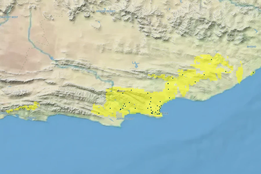 Lampranthus productus Native Range