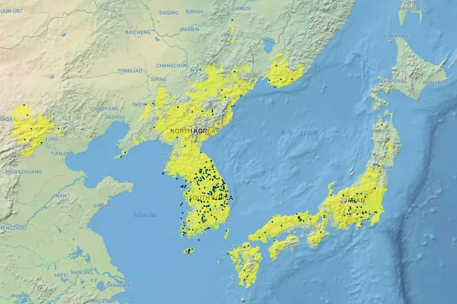 Leonurus macranthus Native Range