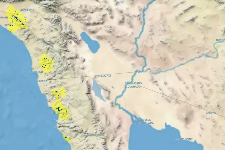 Lepechinia cardiophylla Native Range