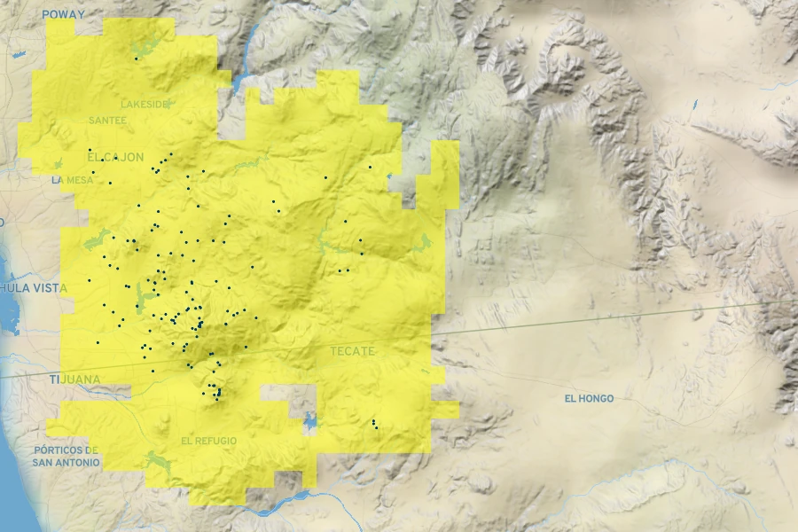 Lepechinia ganderi Native Range