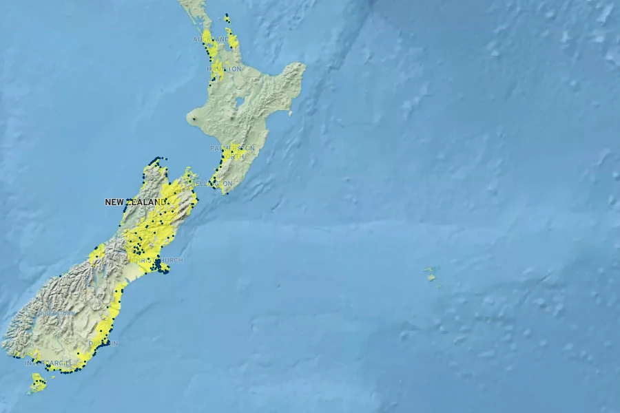 Leptinella dioica Native Range