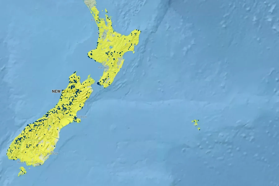 Leptinella squalida Native Range
