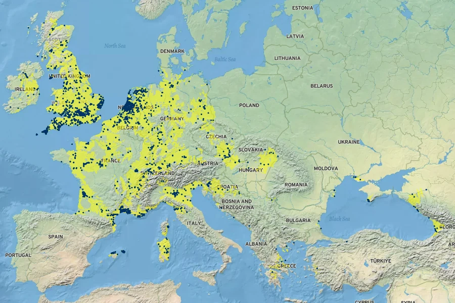 Leucojum aestivum Native Range