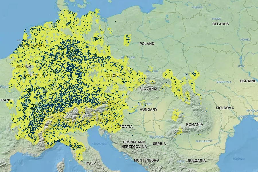 Leucojum vernum Native Range