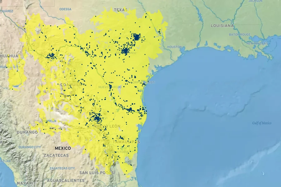 Leucophyllum frutescens Native Range