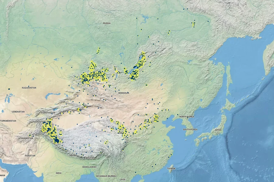 Leymus secalinus Native Range