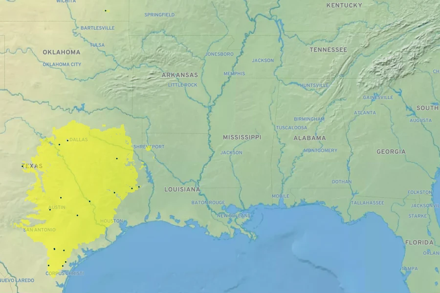Liatris mucronata Native Range