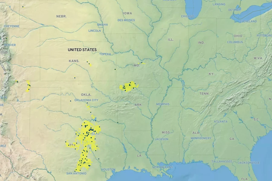 Liatris punctata var. mucronata Native Range