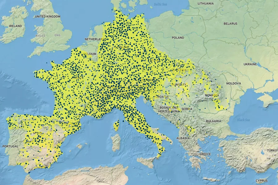 Lilium bulbiferum Native Range