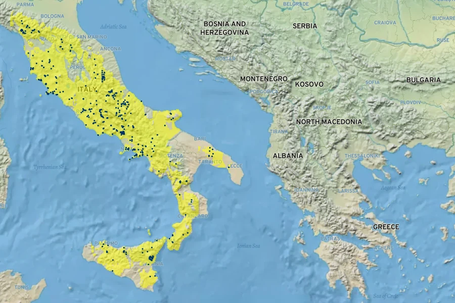 Linaria purpurea Native Range