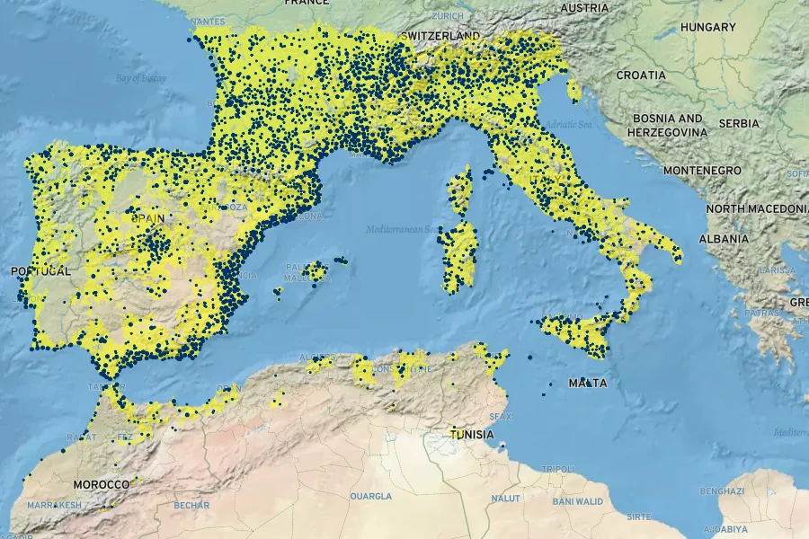 Lobularia maritima Native Range