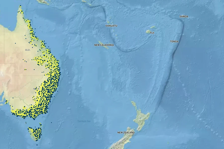 Lomandra longifolia Native Range