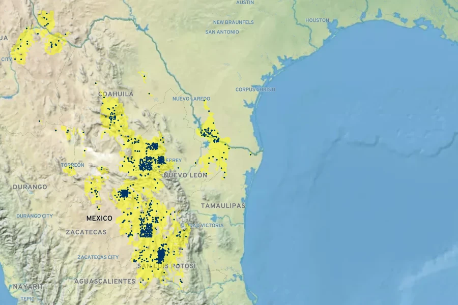 Lophophora williamsii Native Range