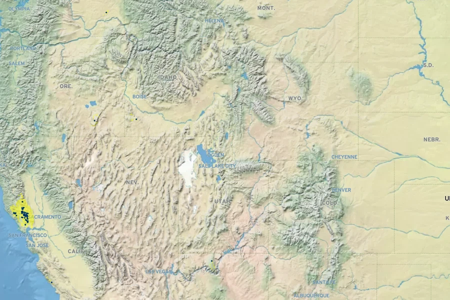 Lupinus sericatus Native Range