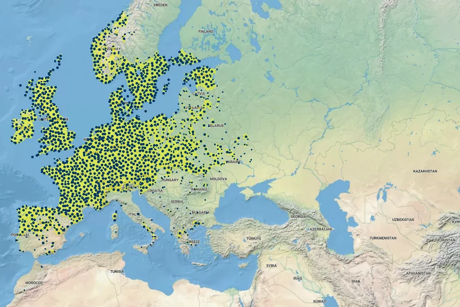 Luzula campestris Native Range