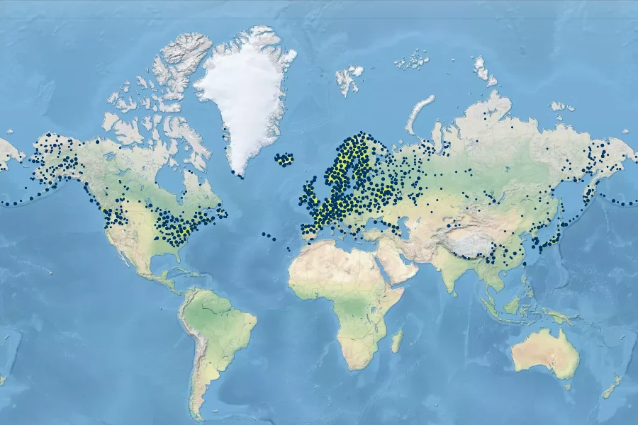 Luzula multiflora Native Range