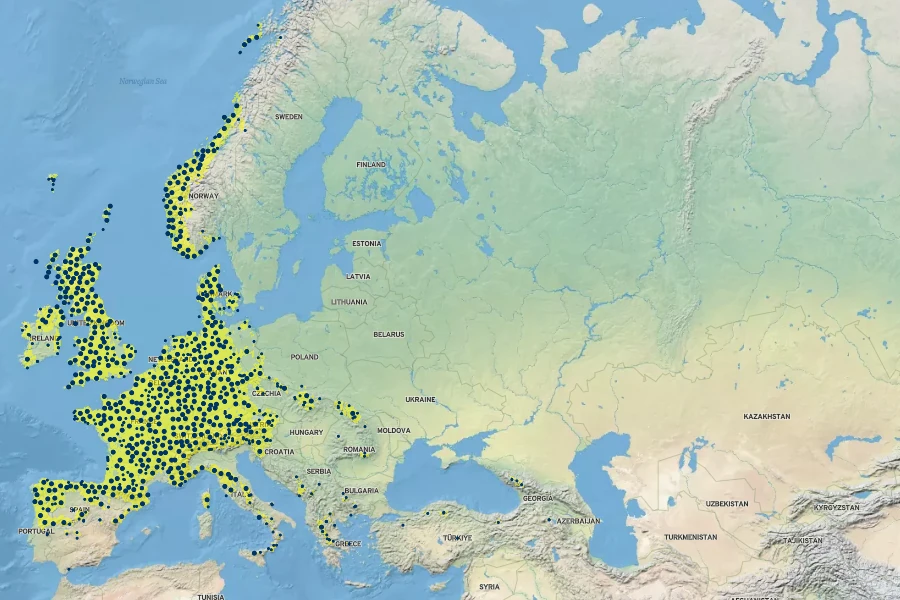 Luzula sylvatica Native Range