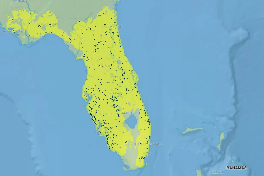 Lyonia fruticosa Native Range