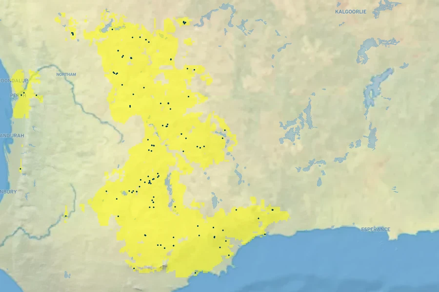 Lysiosepalum involucratum Native Range