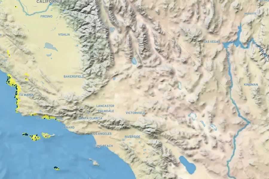 Malacothrix incana Native Range