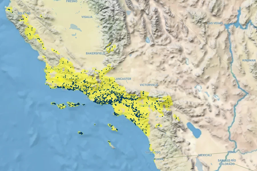 Malacothrix saxatilis Native Range