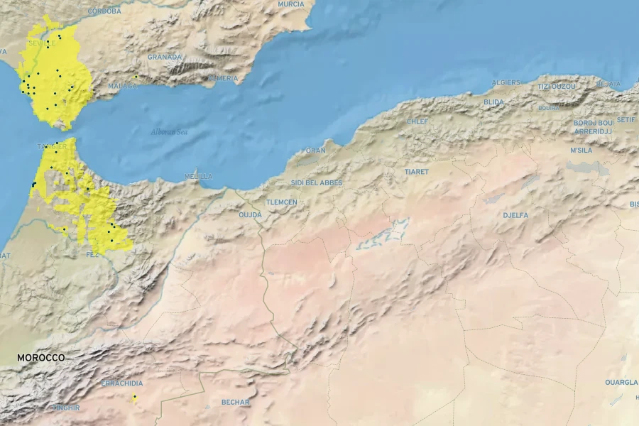 Malope trifida Native Range