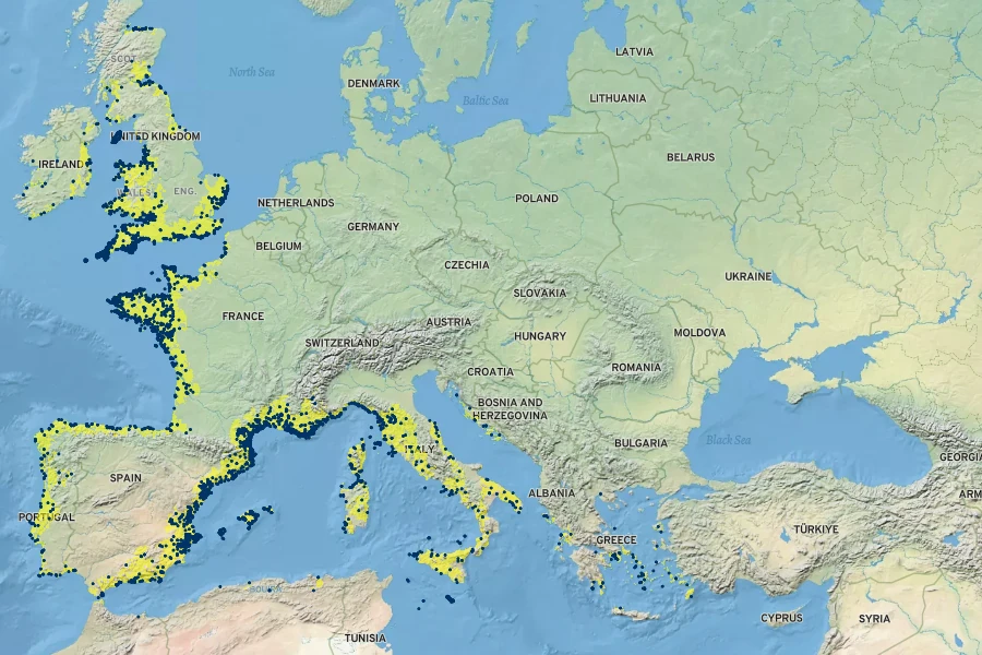 Malva arborea Native Range