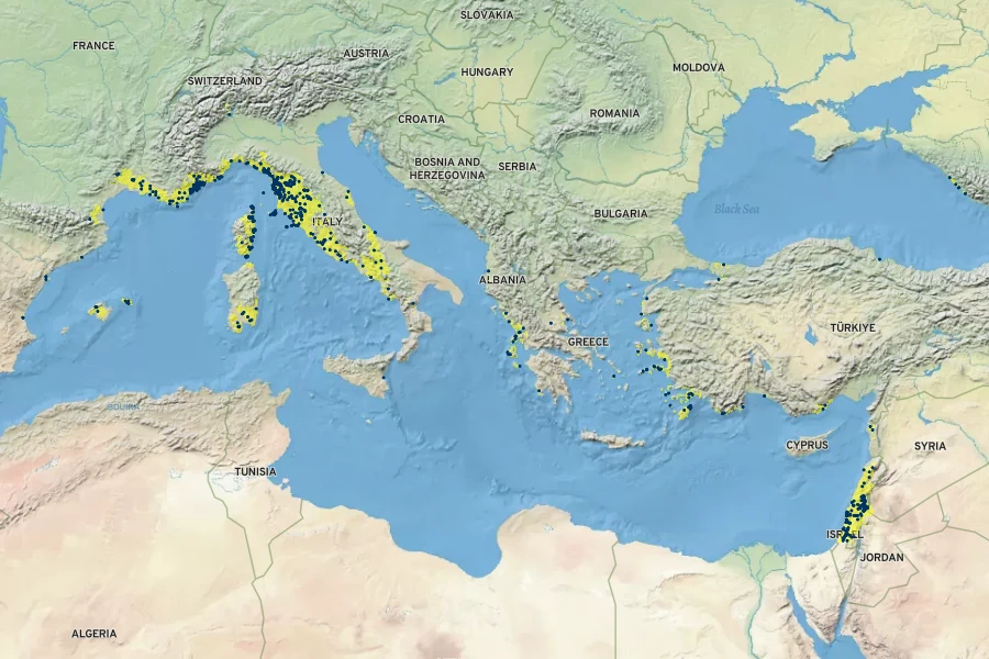 Malva punctata Native Range