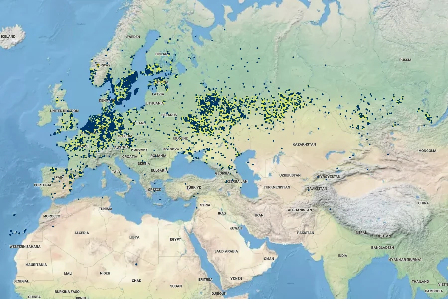 Malva pusilla Native Range