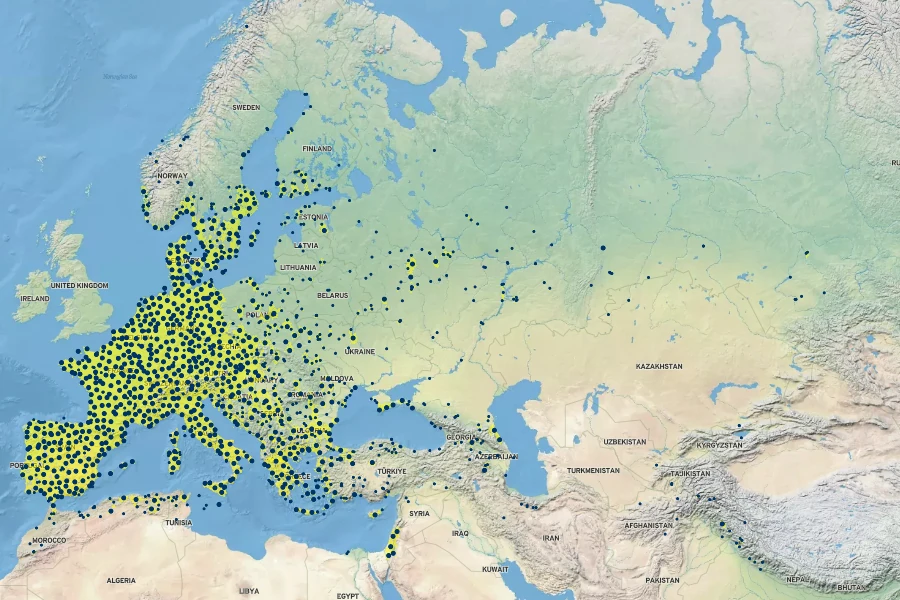 Malva sylvestris Native Range