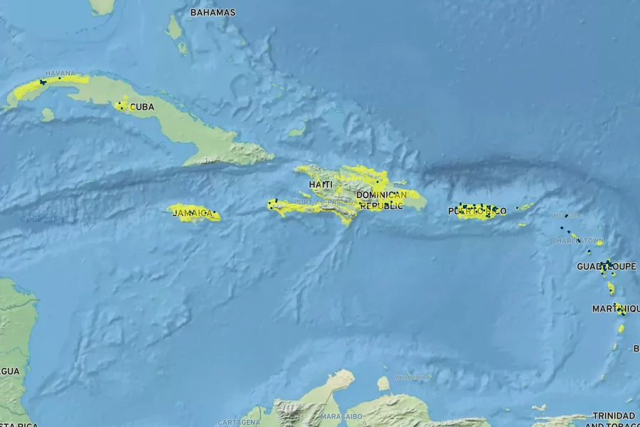 Mammea americana Native Range