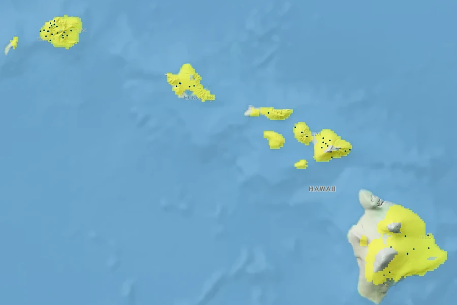 Marattia douglasii Native Range