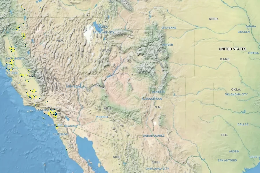 Matricaria occidentalis Native Range