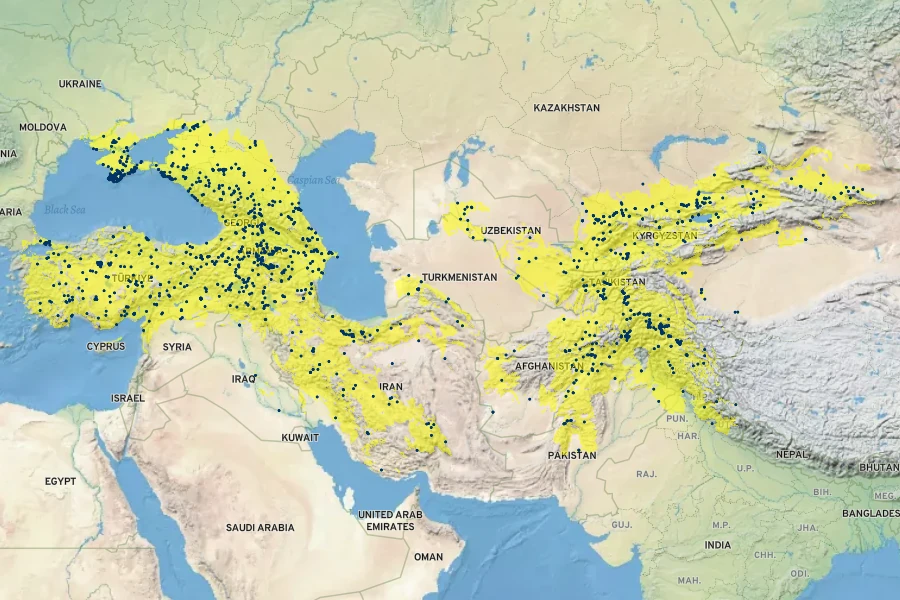 Medicago sativa Native Range