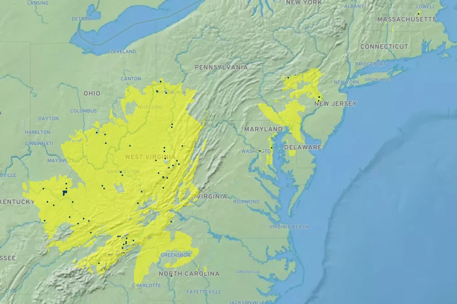 Meehania cordata Native Range