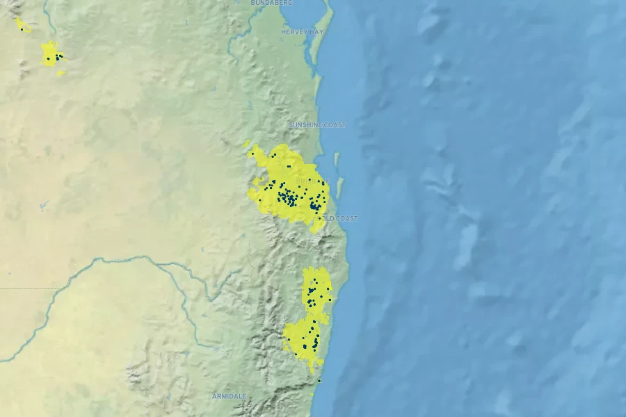 Melaleuca irbyana Native Range