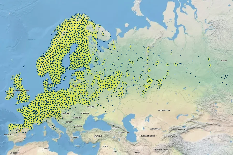 Melampyrum pratense Native Range