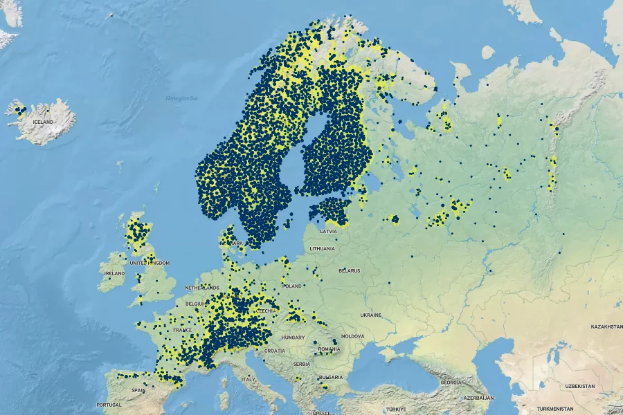 Melampyrum sylvaticum Native Range